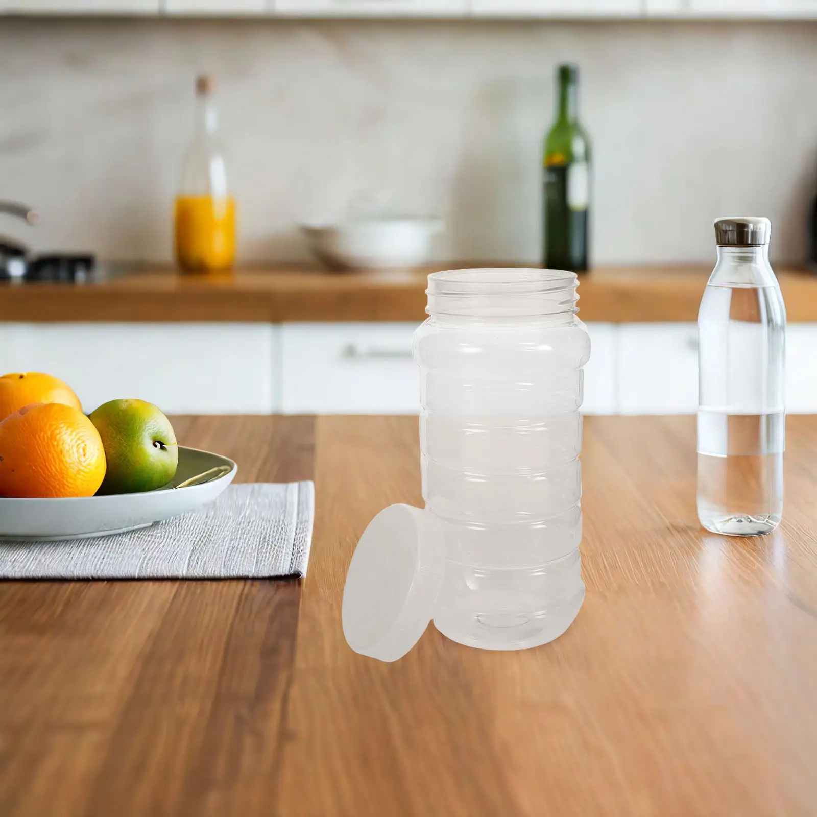 10Pcs Plastic Honey Dispenser Bottles Transparent Safe Airtight Seal Clear Squeeze Containers for Honey Syrup Food