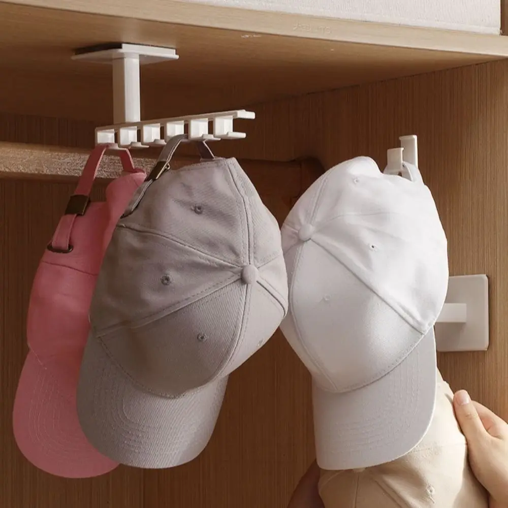 3 pcs 6 Grids Coats Hats Hooks Strong Load-bearing L-Shape Wall Mounted Hanger Household Holder Multi-function Rack