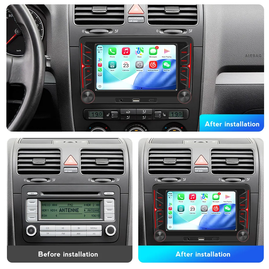 7 Inch Linux System For VW Golf 5 6 Polo Passat B6 B7 CC Skoda Jetta Original Vehicle Style Car Radio Stereo Multimedia Player