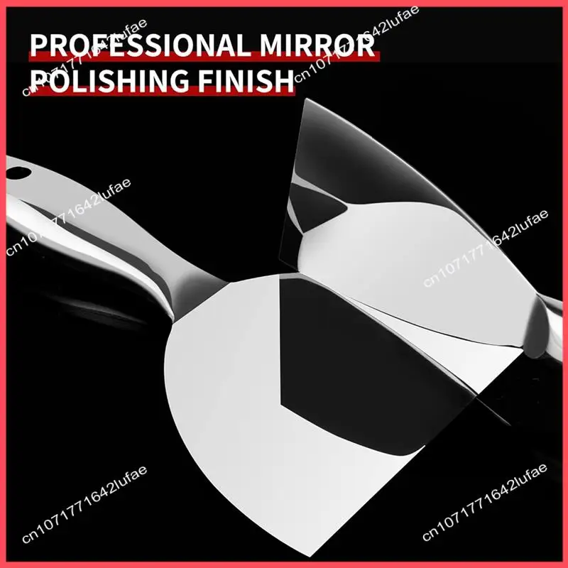 B52C plamuurmessenset, 4-delige premium gepolijste volledig roestvrijstalen schrapergereedschap uit één stuk voor gipsplaatafwerking