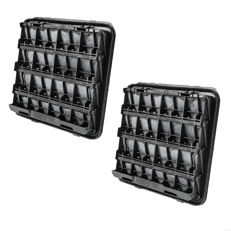 Cab Vent Louvers Body Side Air Outlet Replacement 68323649AB, 2 Piece Cab Exhaust Grille Set in Black Plastic with Clip In M4YD