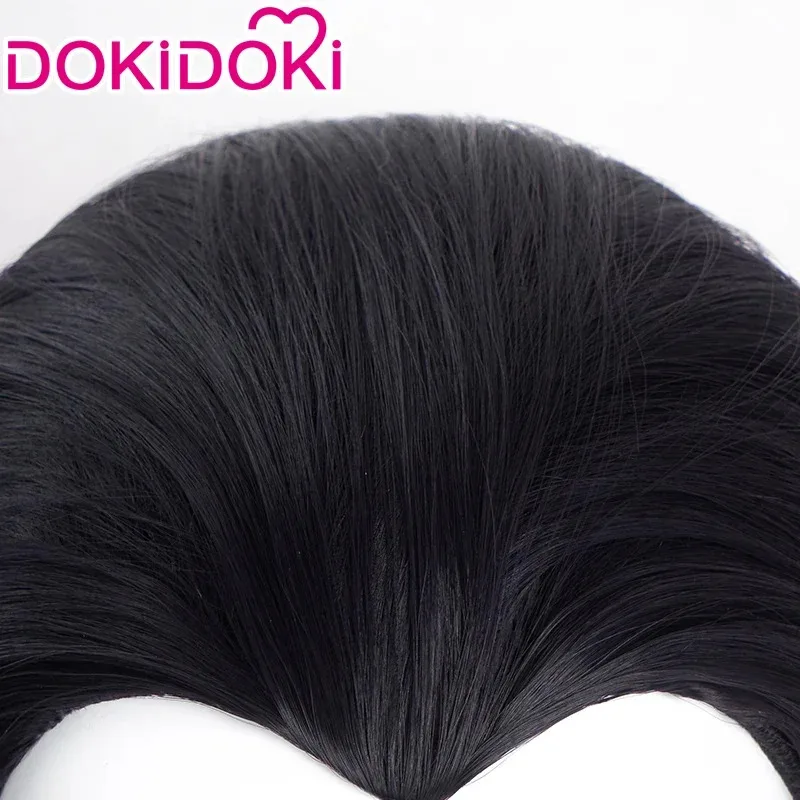 AAA 2025 شعر مستعار لعبة تأثيري DokiDoki النساء أسود أرجواني الشعر الطويل مقاومة للحرارة الاصطناعية رينا VALORANT