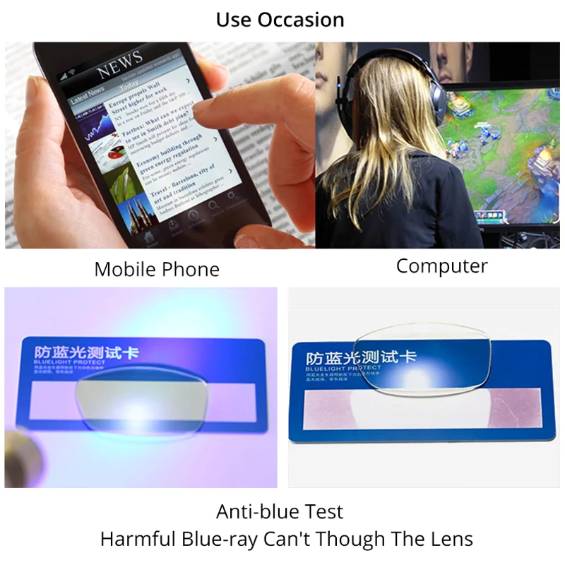 Ralferty 1.56 1.6 1.67 Anti Blue Photochromic Gray Lens Chameleon Sunglasses Clear Myopia Hyperopia Prescription Optical Lenses