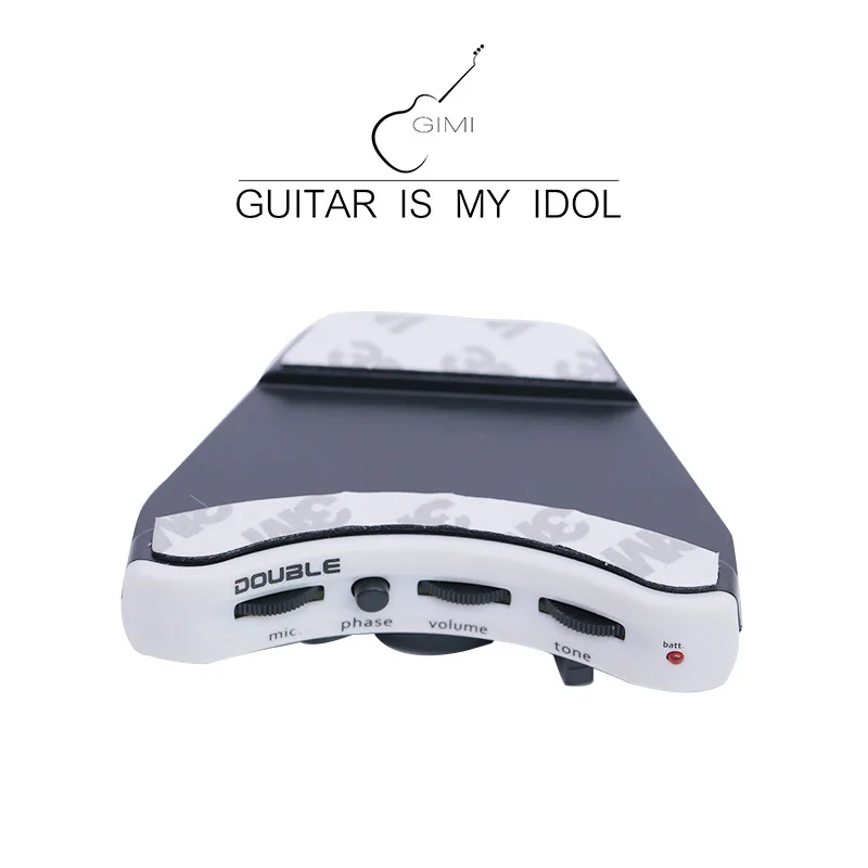 DOUBLE A1G/A2G Guitar Sound Hole Piezo Pickup with Single/Microphone Double Pickup Mode No Need Drill Hole