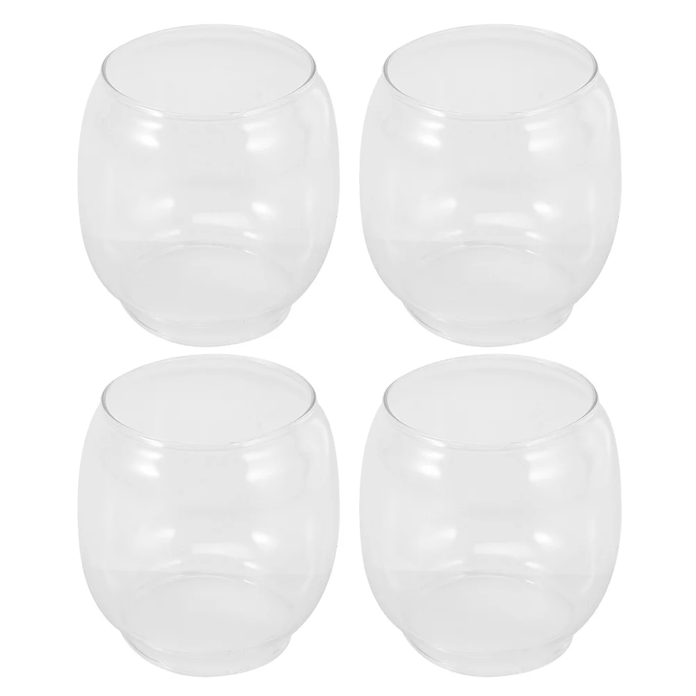 4 قطع من عاكس الضوء الزجاجي، مدخنة فانوس شفافة، توزيع الضوء، مثالي للإعدادات الخارجية ورحلات التخييم #2