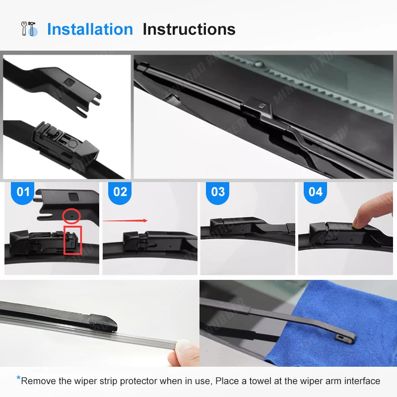 

For Toyota Prius XW50 2016-2021 2017 2018 2019 Wiper Front & Rear Wiper Blades Windshield Windscreen Window Brushes 28"+16"+16"
