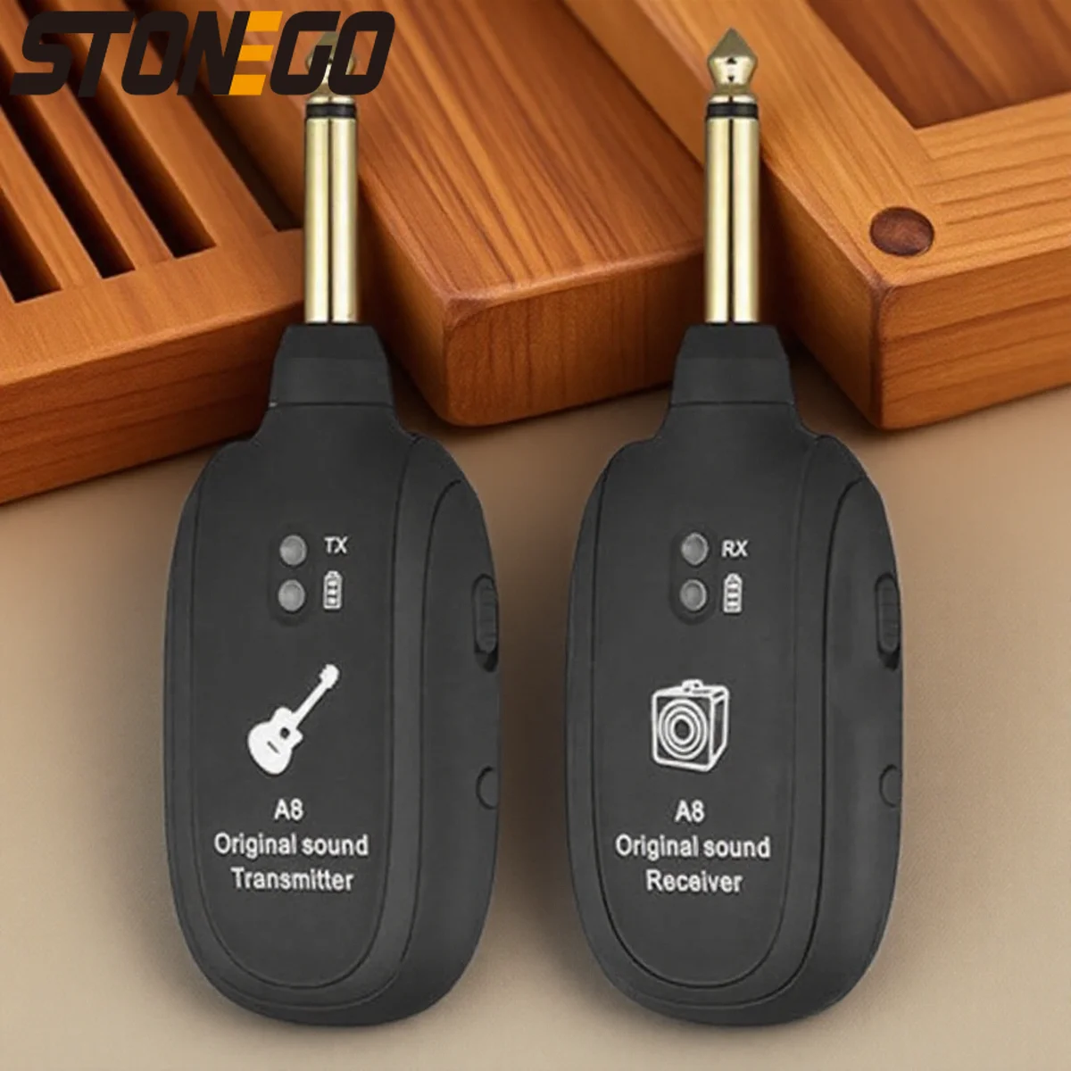 

Wireless Guitar System 4 Channels Guitar Transmitter Receiver for Electric Guitar Bass Violin Acoustic Instruments