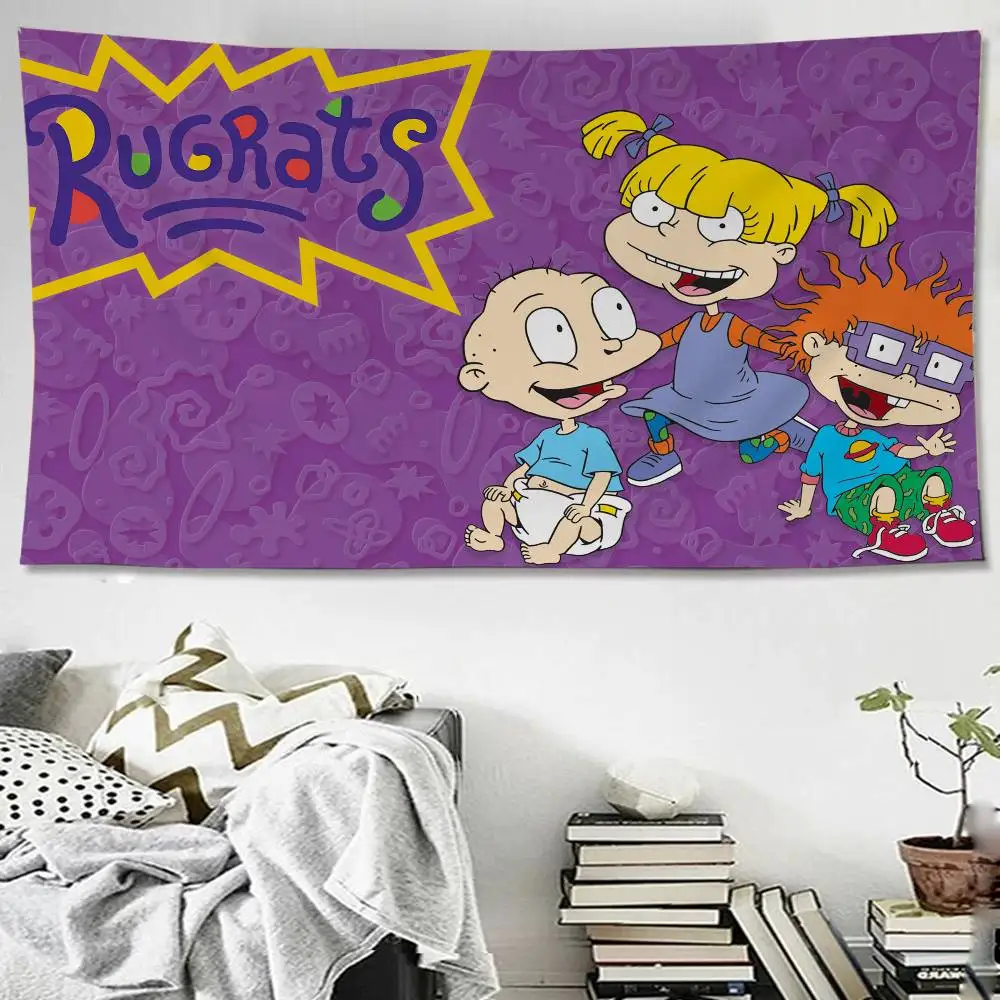 Cartoon R-Rugrats Colorful Tapestry Wall Hanging Bohemian Wall Tapestries Mandala Wall Hanging Sheets