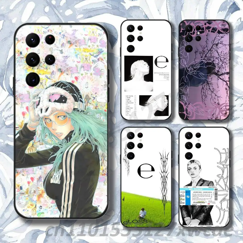 Drain Gang Ecco2k Bladee 333 IceDancer Phone Case For Samsung S10,S21,FE,S21 ,S26,S25,S24,S23,Ultra,S9,S22,Plus Black Shockproof