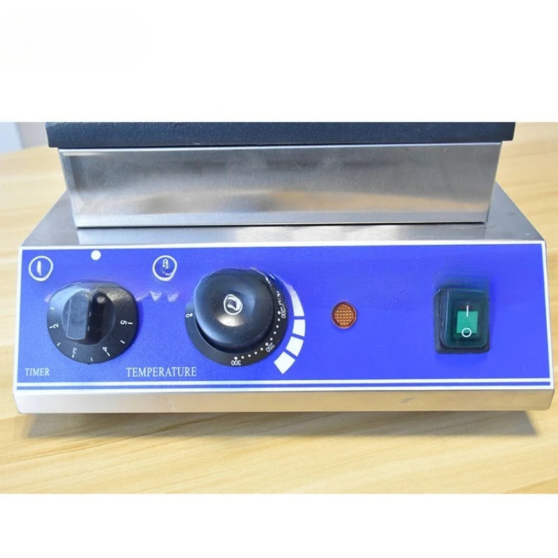 آلة الآيس كريم الكهربائية التجارية، رأس واحد، موقد الوافل برأس مزدوج، آلة مقرمشة، طلاء غير لاصق، إفطار الكعك #3