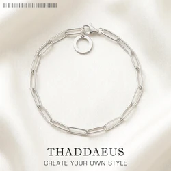 Link Chain Charm Bracelets Summer Brand New Trendy Gift for Women Men,Europe 925 Sterling Silver Fashion Jewelry Acessories