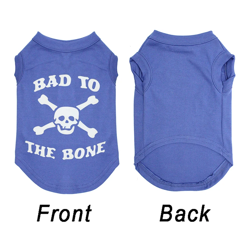 Skull pattern Dog Clothes Summer T-Shirt Small Medium Dogs Cartoon Vest Cat Puppy Costume Pet Dog Clothing Dropshipping