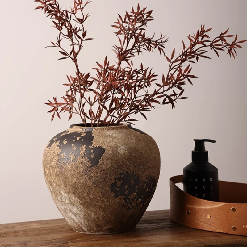 Vintage Vase Living Room Decorative Vase Bedroom Minimalist Design Flowers Vases Nordic Ceramic Desktop Hydroponics Flowerpot