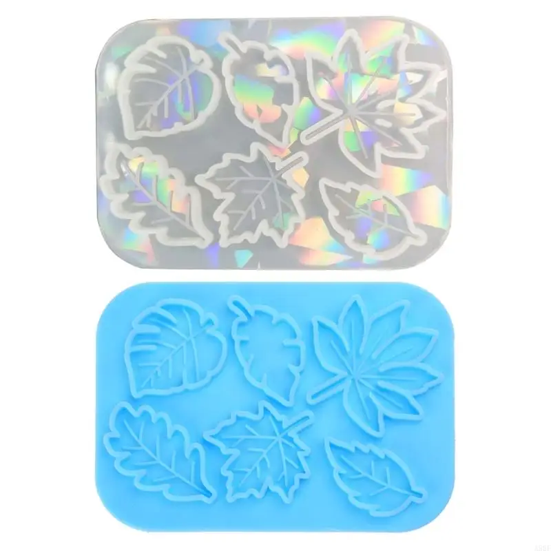 

A9BF DIY Jewelry Making Tools Silicone Mold for Holographic Maple Leaf Hair Clips