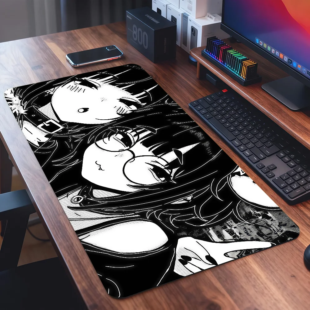 Gaming Desk Mat - Anime cool girl Mouse Pad Square
