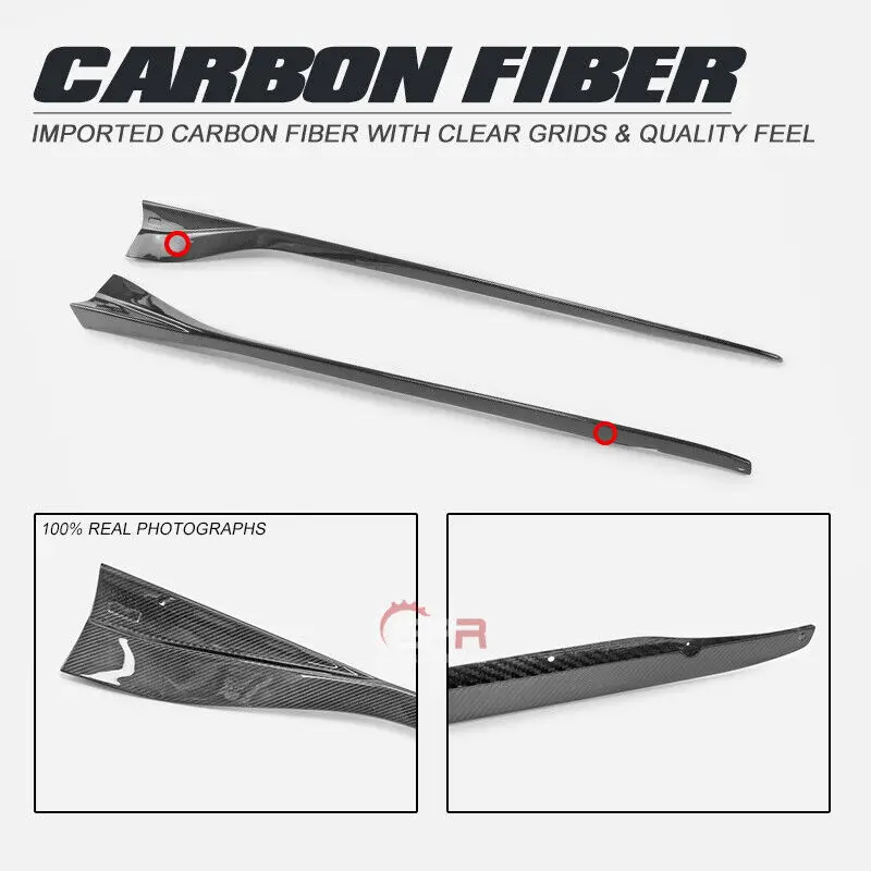 For Toyota GR86 ZN8 Fit Subaru BRZ ZD8 Dry Carbon Side Skirts Extension Addon