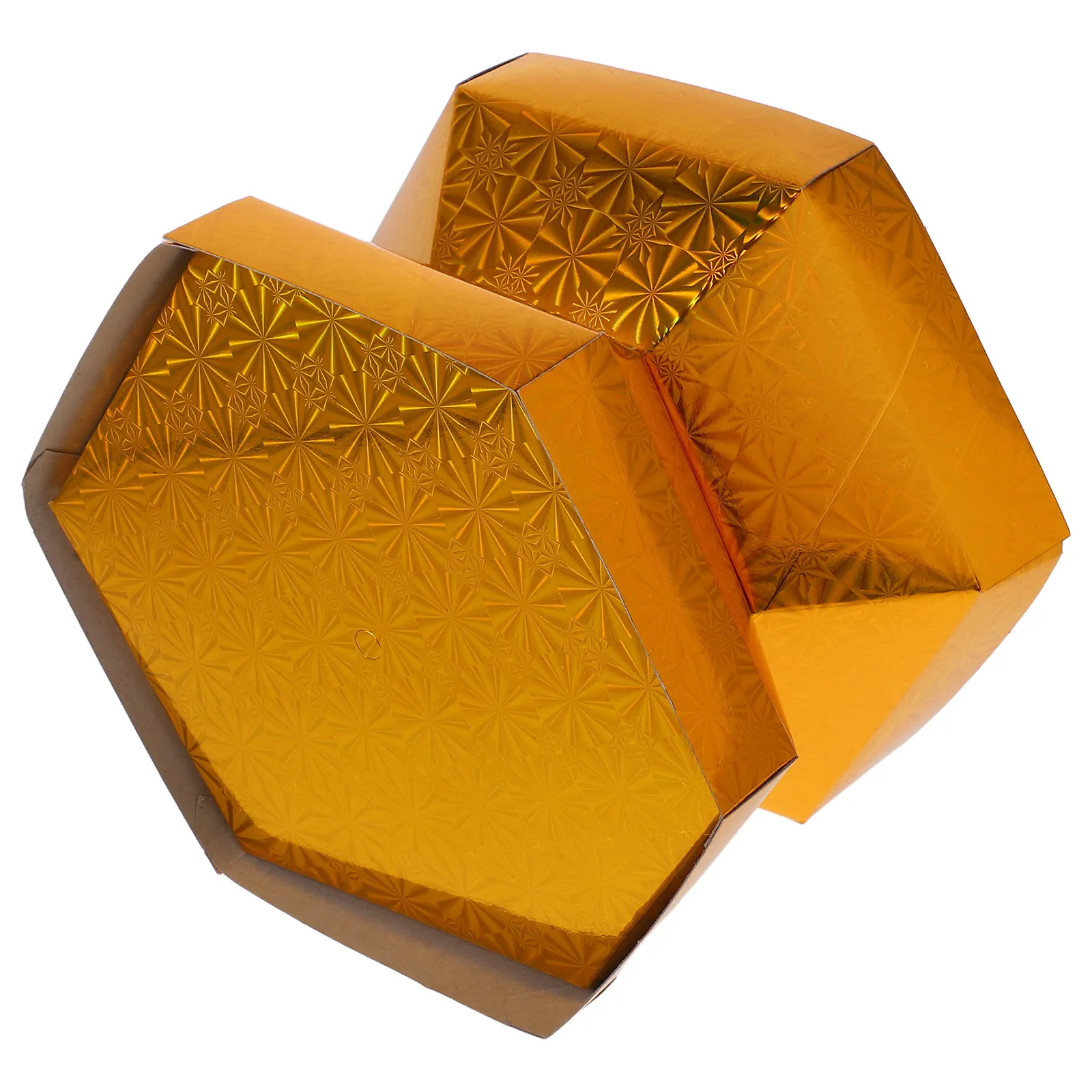 Sturdy Hexagonal Folding Paper Base for Buddhist Ceremonies Mid-Autumn Festival Tea Bag Candy Flower Basket Support