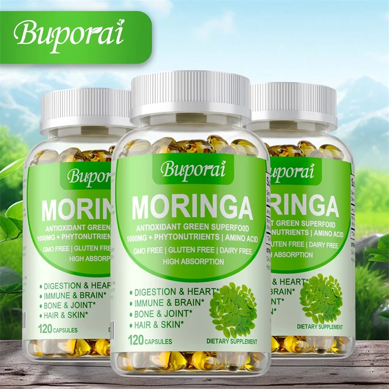 

Moringa Capsules - Support Immune System, Energy, Metabolism, Supports Bone, Joint and Immune Health