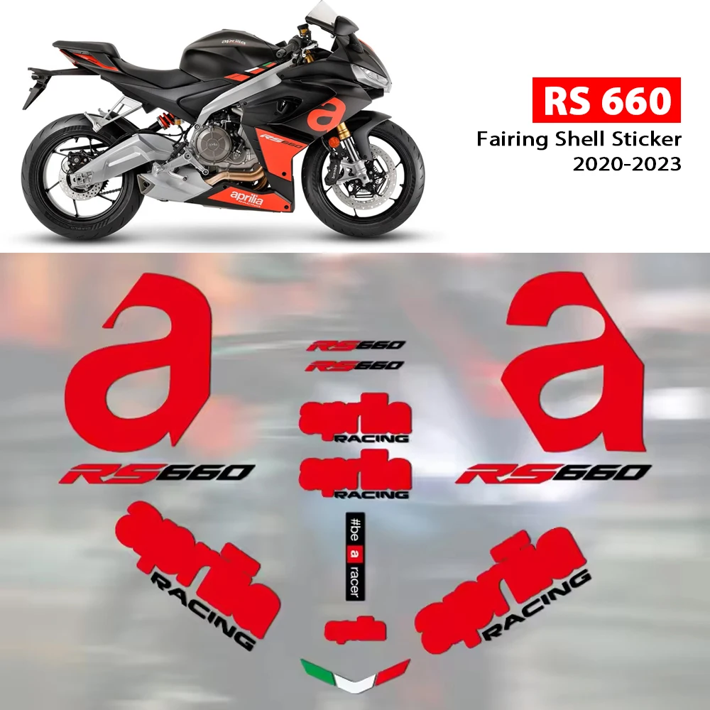 Motorcycle Fairing Shell Sticker Decal Customized Line Hollow Full Car Logo For Aprilia RS660 RS 660 2020-2023