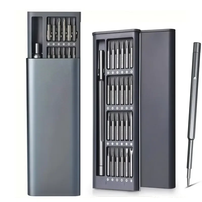25 in 1 Mini Screwdriver Set, Flat Head and Cross Shaped Small Screwdrivers, Suitable for Electronic Products