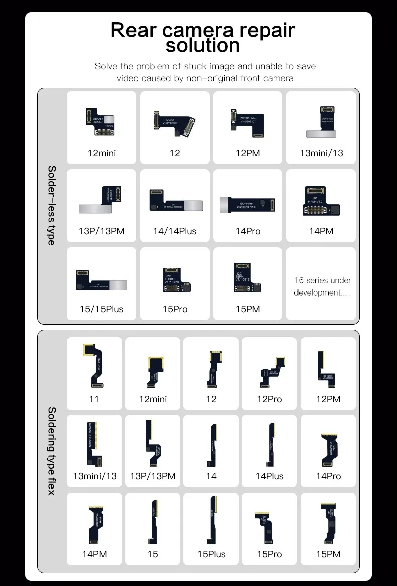 i2C I6S Programmer Rear Camera Repair Flex Cable for IPhone Camera Replacement Parts REMOVE Important Camera Message WARNING