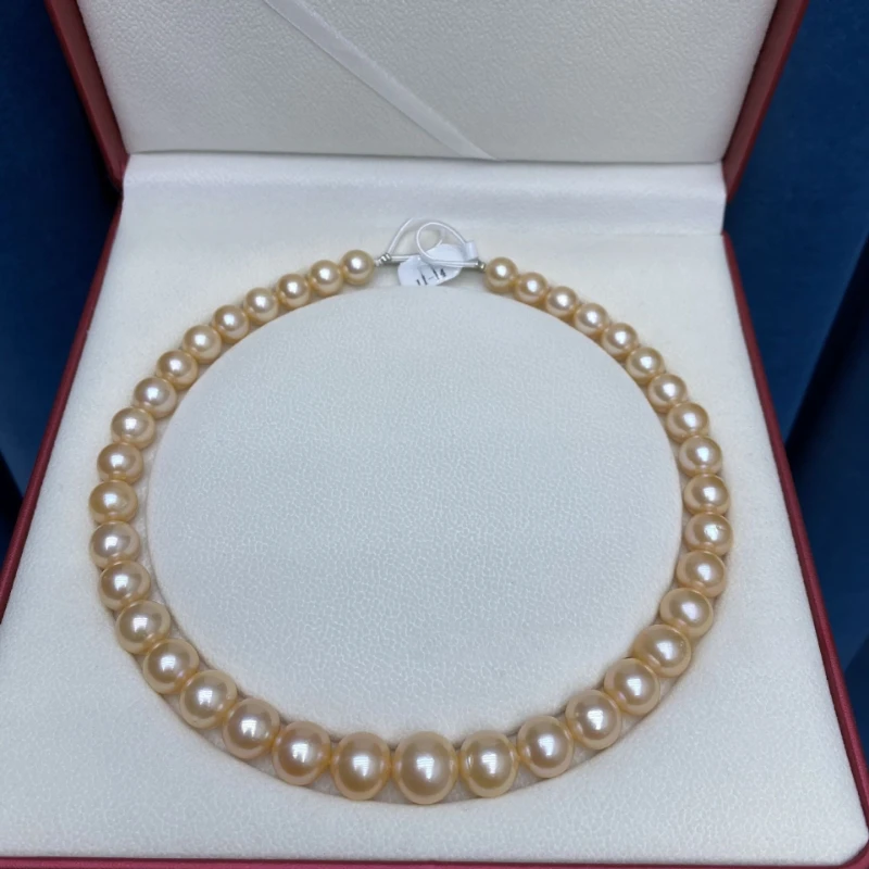 

Ожерелье из натурального жемчуга 11-14 мм, жемчужное ожерелье Эдисона, круглый подарок для женщин, универсальное