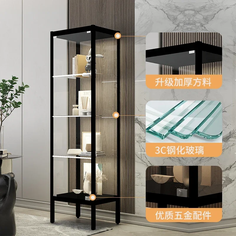 Light Luxury Changhong Glass Showcase Edge Storage Figure Model Living Room Lego Modern
