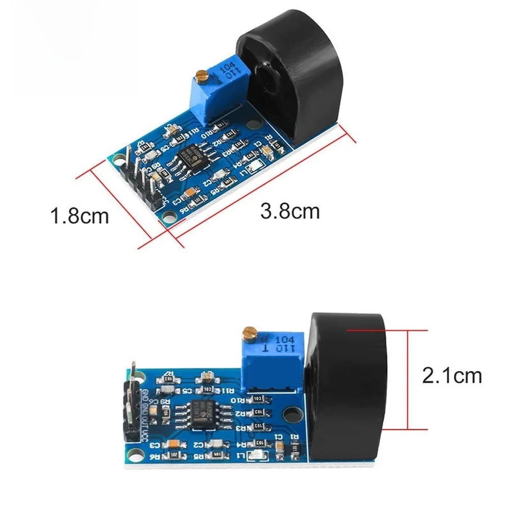 AC Module Current Sensor Blue Onboard Current Transformer High-accuracy Signal Processor Adjustable Analog Output