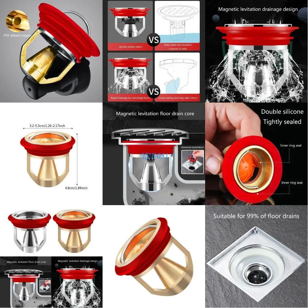 

E15A Bathroom Shower Deodorant Kitchen Sink Sewer Deodorant Simple Installation Brass