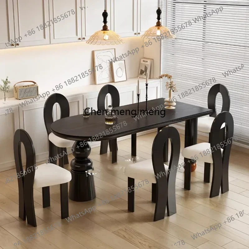 

R French Luxury Dining Table Solid Wood Nordic Vintage White Dining Table Modern Tablecloths Juegos De Comedor Kitchen Furniture