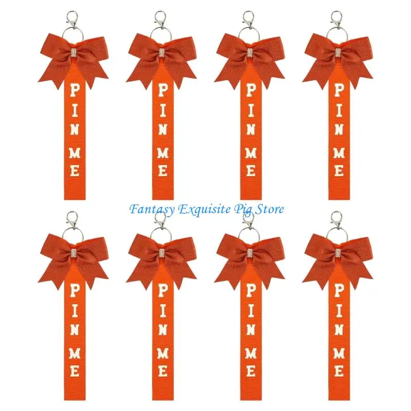 حزمة مفاتيح لعبة Game Day Ribbon 8 ملحقات مشجع مع بلورات مثل ملابس الزخارف