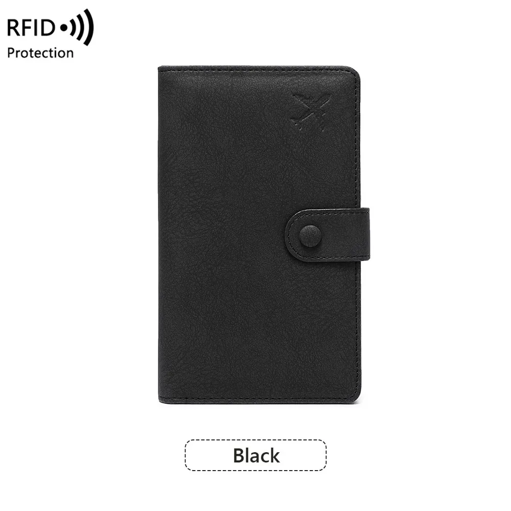 

Держатель для карт, сумка для паспорта из искусственной кожи, обложка для паспорта, кошелек, зажим для паспорта, держатель для билетов, RFID, противоугонная сумка для хранения, дорожные аксессуары