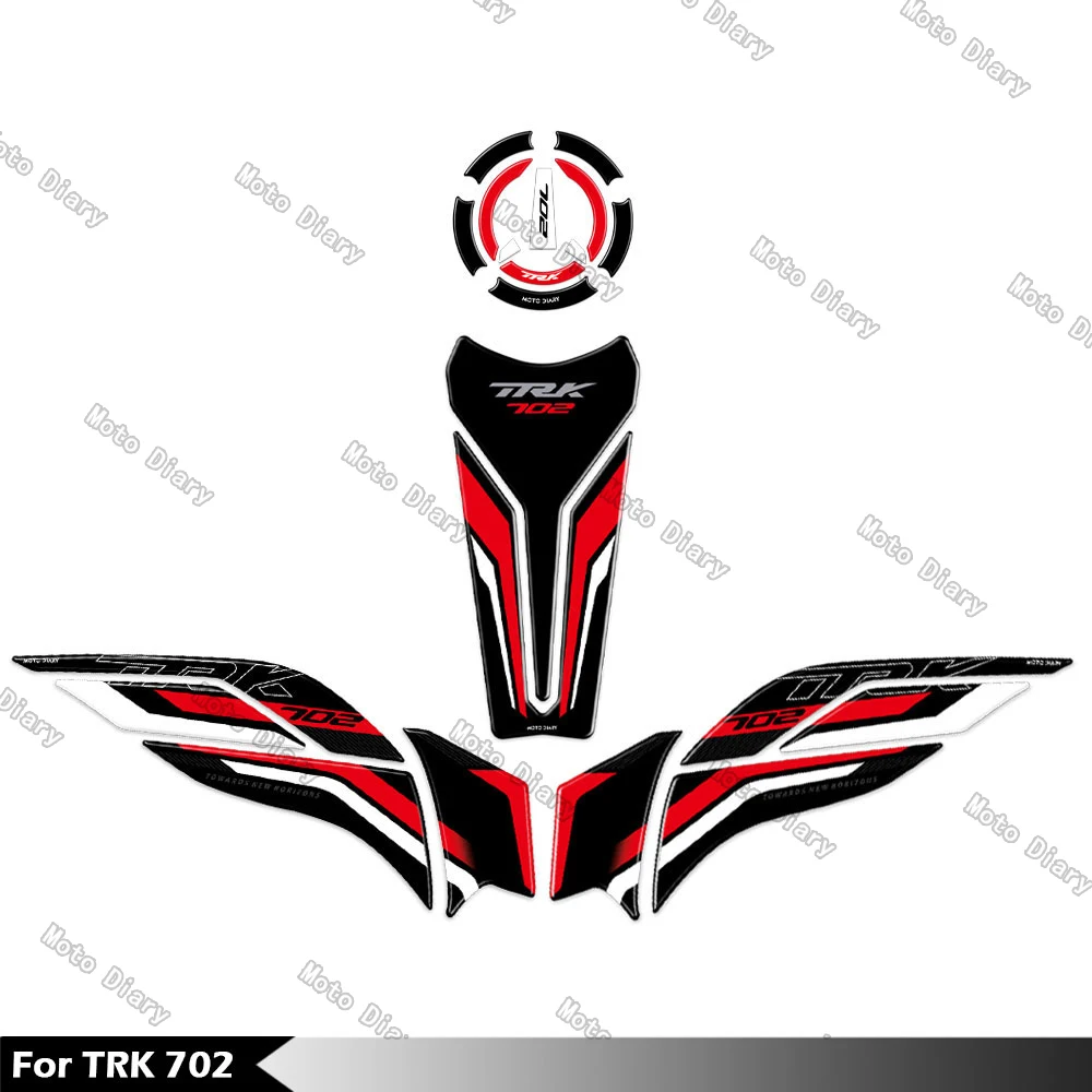 3D Fuel Tank Pad Sticker Oil Gas Cap Tank Decal Cover Protector Waterproof For Benelli TRK702 TRK 702 2023 2024
