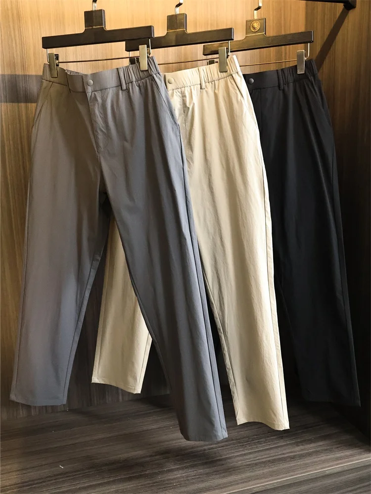 

Men's Outdoor Casual Pants Breathable Elastic Spring Summer Straight Leg Anti-Water Faion Urban Sle Long Trousers