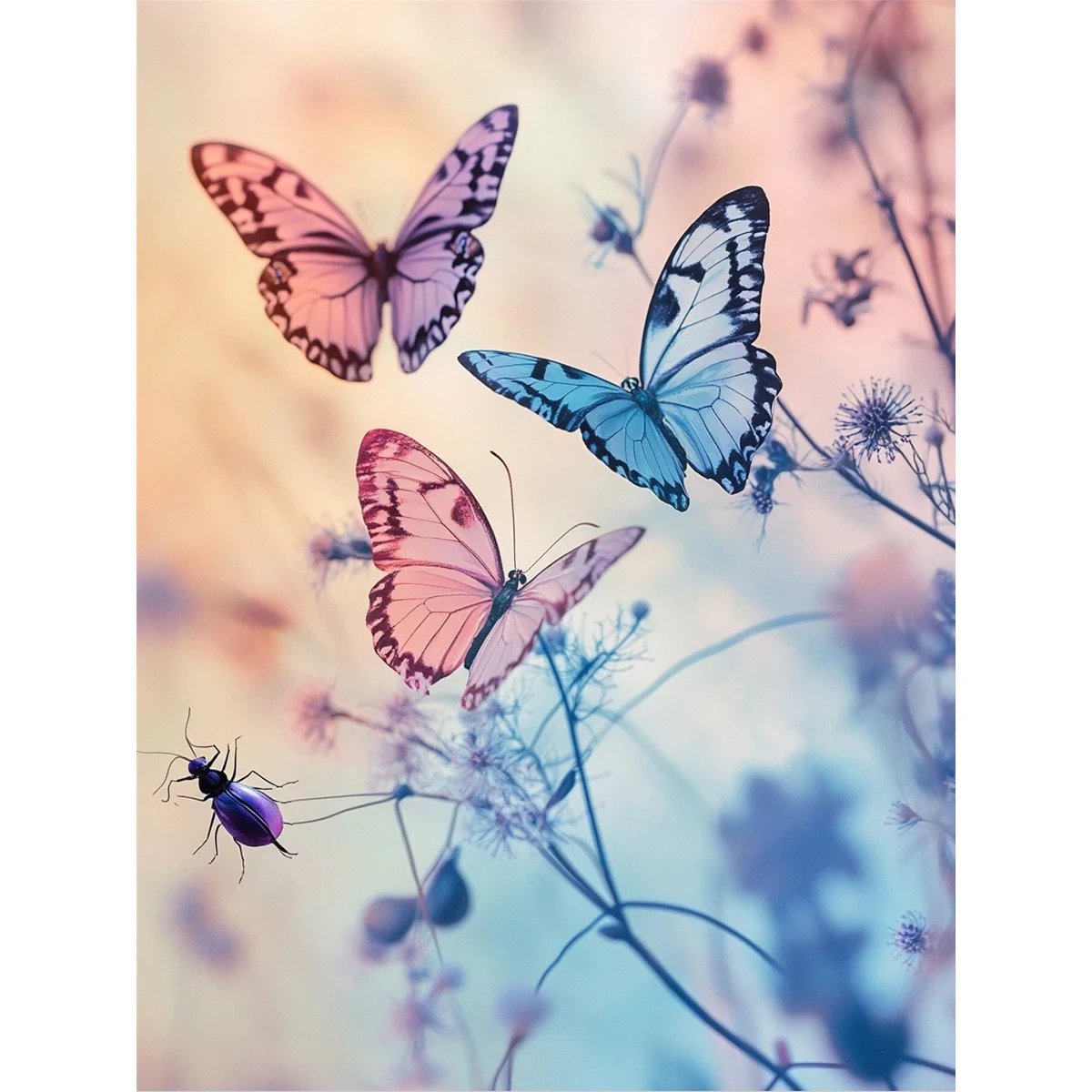 2D flat Animal Pattern Diamond Painting, Fun Home Decor, Interesting Holiday Gift, Cute Souvenir and Nice Present for Family with Kids