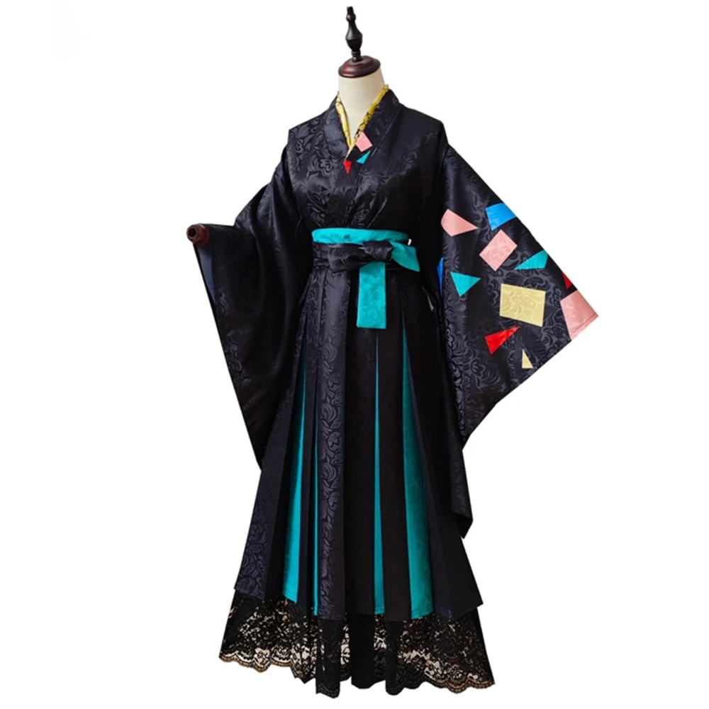 2024 Miku New Year Cosplay Costumes Kimono Dress Wig And Shoes Anime Role Play Uniform Halloween Carnival Party Outfit For Women