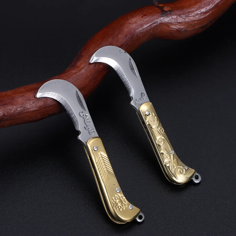 Folding Mini Knife Keychain Multifunctional Sharp Knife Stainless Self Defense Tool Portable Steel Express Unboxing Skin-Peeler