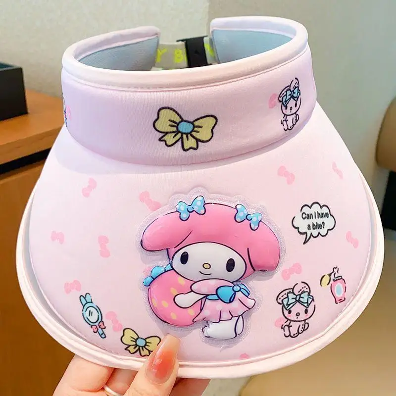 

Sanrio солнцезащитная шляпа Hello Kitty Cinnamoroll мультфильм милая летняя детская солнцезащитная шляпа на открытом воздухе солнцезащитный крем Ультрафиолетовая солнцезащитная шляпа