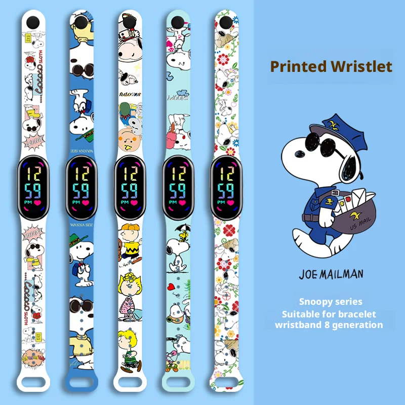 

MINISO Snoopy Printed Band for Xiaomi Mi Band 10 Wrist Strap Replaceable Bracelet for Mi Band 9 8 Wristband Watchband for Gift