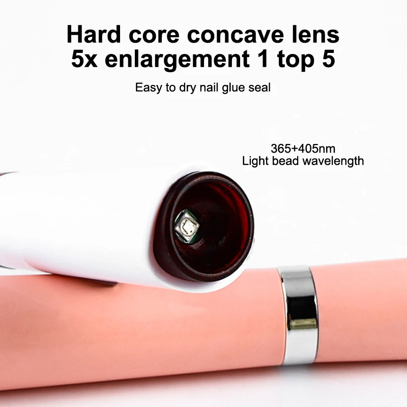 USB wiederaufladbare, schnell trocknende Maniküre-Nagelkunstwerkzeuge, tragbare Nageltrocknerlampe, LED-Nagellicht mit Ständer zum Aushärten aller Gel-Nagellack