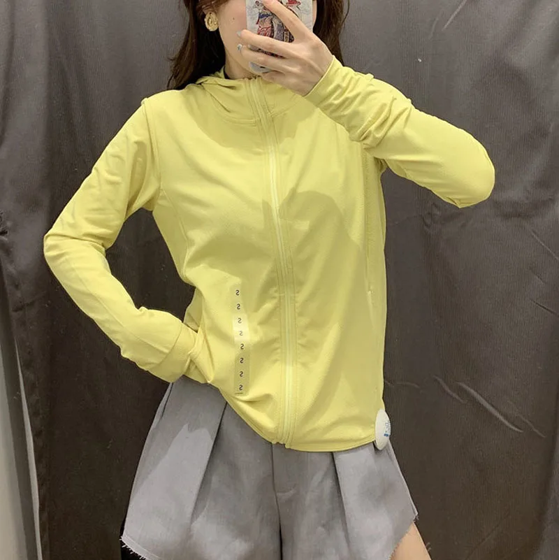 

Women's Lightweight Breathable Qui Dry Hat Sun Protection Clothing Me Eyelets Open Cardigan Outerwear Summer Season