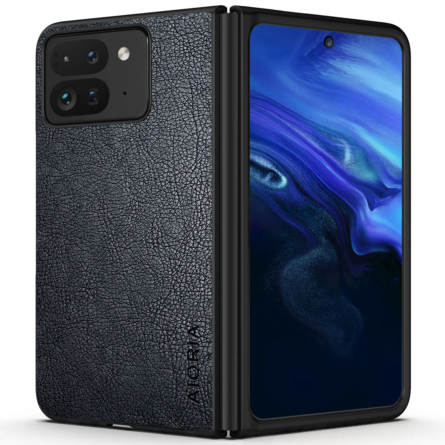 Fall für Google Pixel 9 Pro Fold einfaches Design Luxus Leder Business Cover für Google Pixel Fold Case