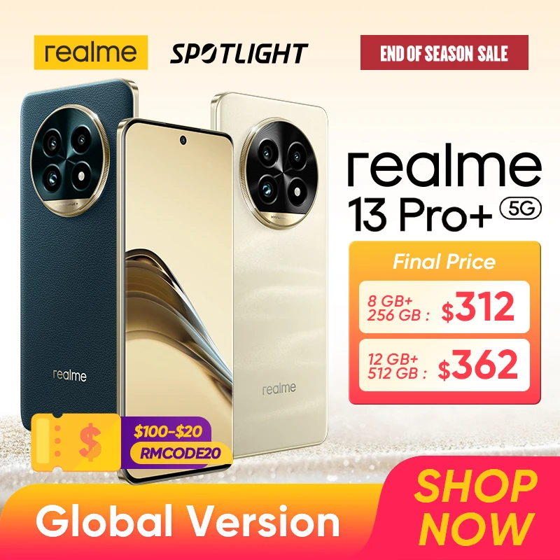 realme 13 Pro Plus Smartphone Global Version Snapdragon 7s Gen 2 5G Chipset Sony LYT-600 Periscope OIS Camera AI Imaging NFC