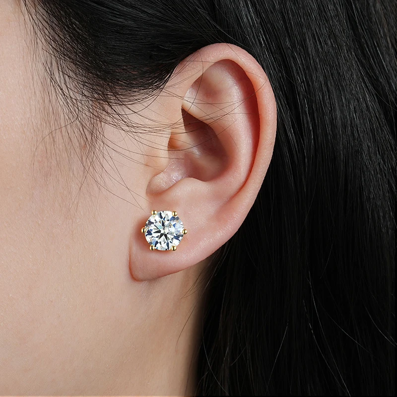 Thumbnail 2 - #75 Latest Moissanite Stud Earrings Offers