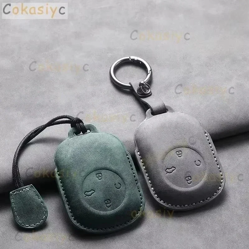 Car Key Case Cover For Chery Tiggo 4 7 Arrizo 5X 3 Tiggo 8 Plus Fulwin T9 Leather Car Key Shell Accessories