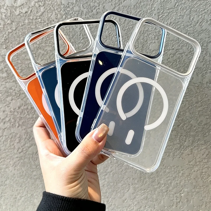 

Shiny Electroplated Bumper Case for iPhone XR to 17 Pro, 11 like 17pro Glossy Magnetic Hard Back Cover Anti-Fall