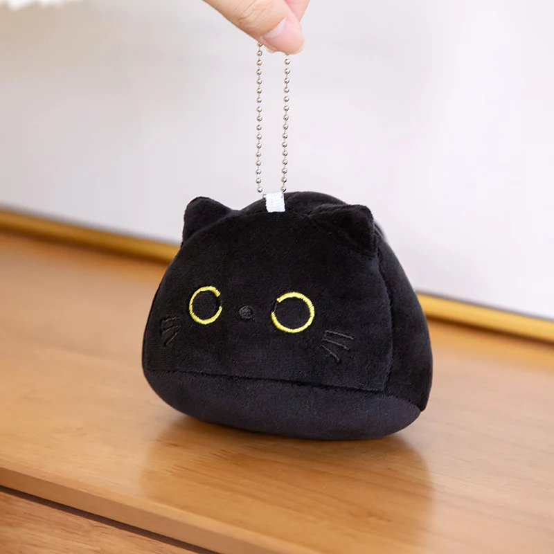 9cm-70cm Kawaii Große Größe Plüsch Katze Kissen Runde Schwarze Katze Bett Kissen Schlafen Spielzeug Gefüllte Weiche tier Puppen Kinder Geburtstag Geschenk – Detail 15