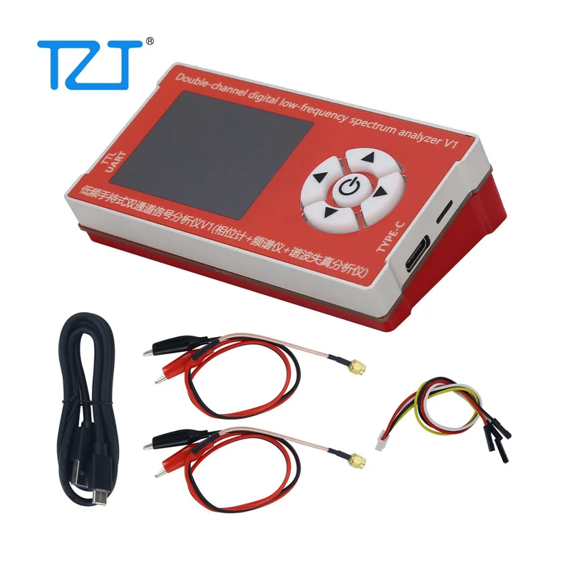 TZT Double-channel Digital Low-frequency Handheld Spectrum Analyzer 10Hz-800kHz Phase Difference Detection Module