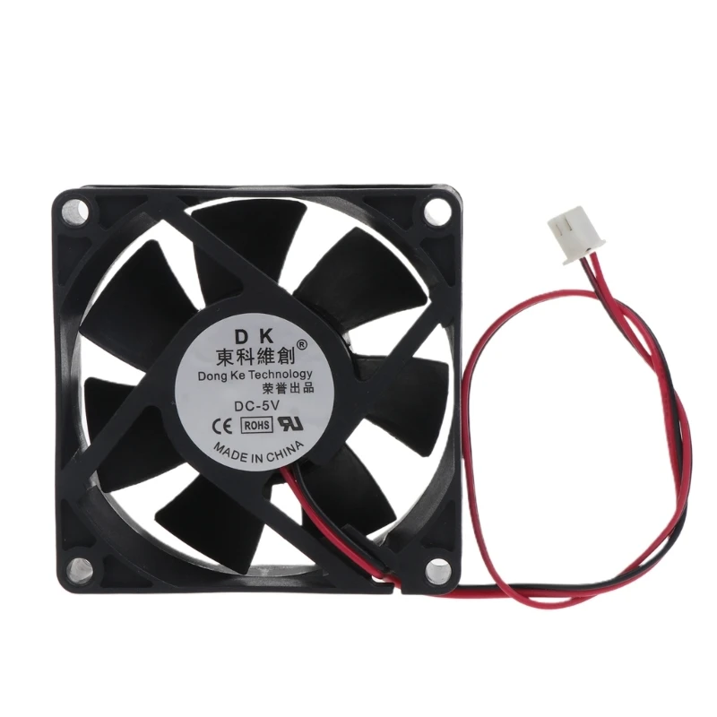 583D 7025 Fan Dual Ball Bearing CPU Cooling Radiator 5V 12V 24V 70mm XH2.54 2Pin Fan Computer Case Server Radiator 70x70x25mm