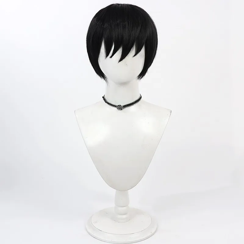 

Jo Togame Cosplay Wig Sunglasses Anime WIND BREAKER Black Short Hair Ponytail Costume Halloween Women Men